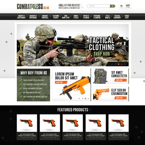 Webdesign for Combat4less