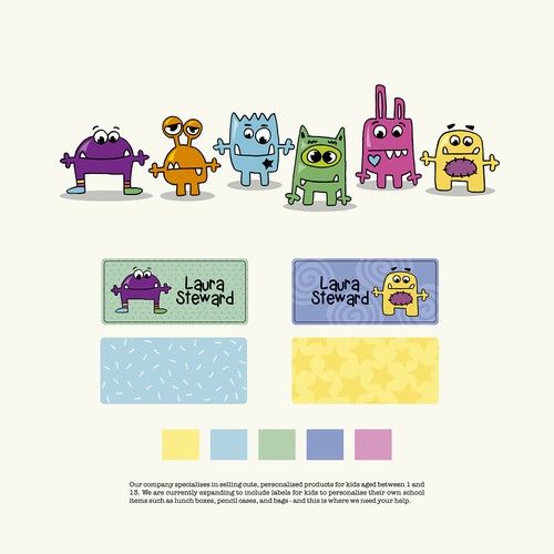  Design some cute monsters for kids :)