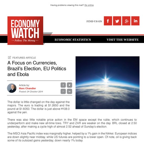 EconomyWatch.com Email Newsletter Design