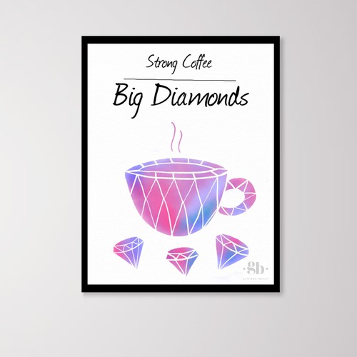Poster for a diamond business 
