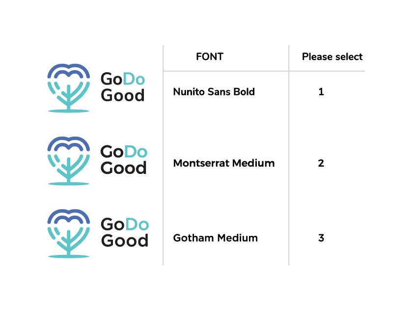 Design a modern logo for a mobile app, promoting doing good in community.
