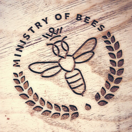 Abstract queen bee logo