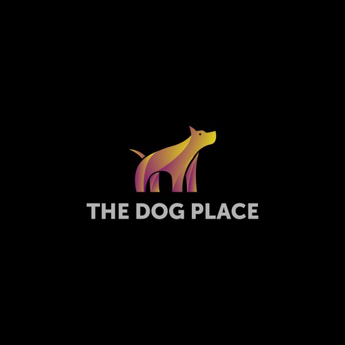 gradient dog logo
