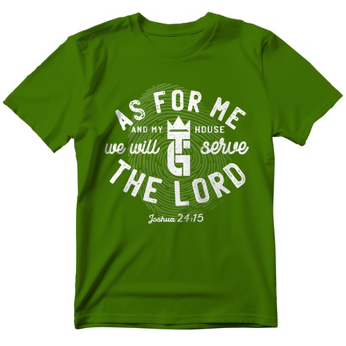 Bold Christian T Shirt Design for Fathers