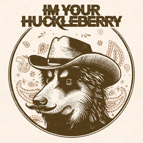 Tshirt design vintage / Im your Huckleberry