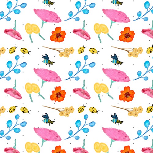 Wild flowers pattern