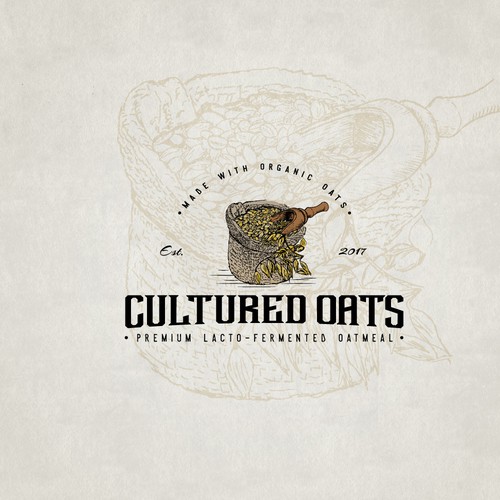 Organic, Cultured oats, logo