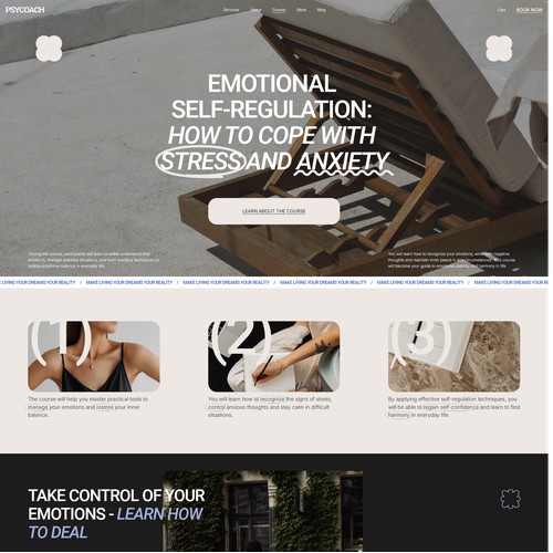 Personal Website for a Psychologist Page for Course
