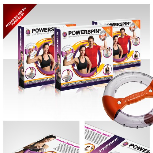 Funky exciting fitness product seeks an energetic, vibrant package box design!