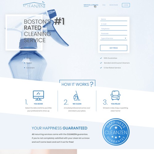 Website for cleaning company