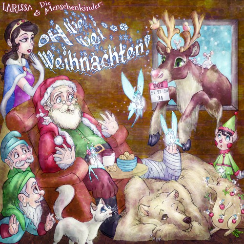 Eine Illustration/Grafik für Kinder-Weihnachts-CD (betrifft nur dasFrontbild) / One illustration for Kids-Christmas CD