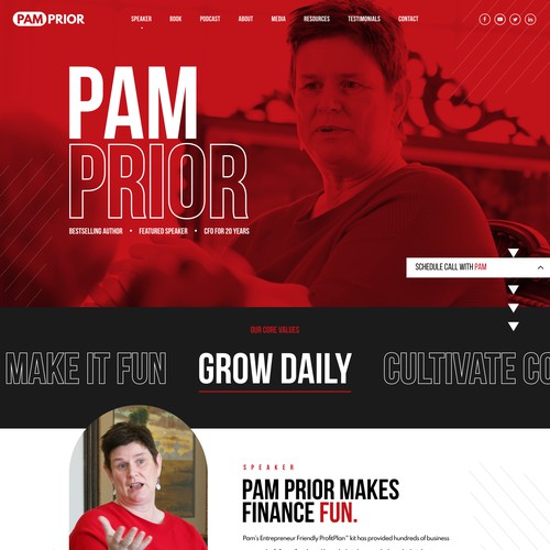 Pam Prior Personal Branding Website Design