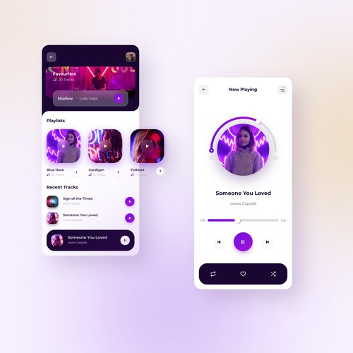 Music app UI