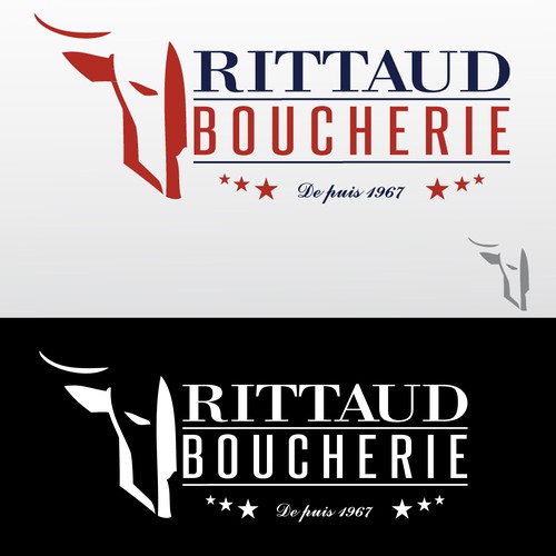 la recherche d'un logo percutant, et qui nous représente pour notre boucherie