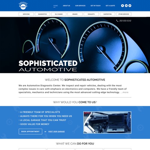 Vehicle diagnostic centre website