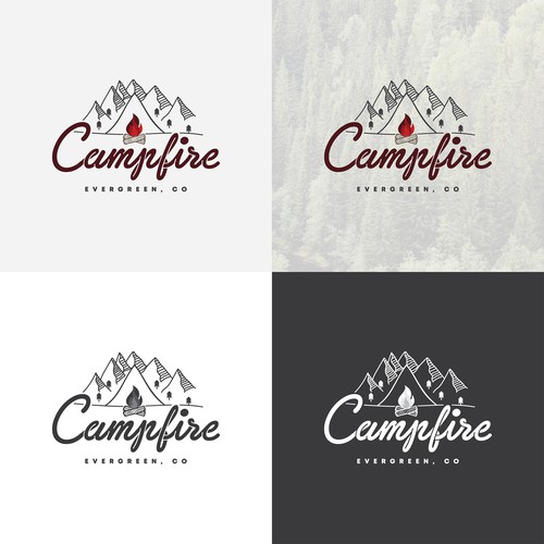 Logo design for Campfire Evergreen, CO