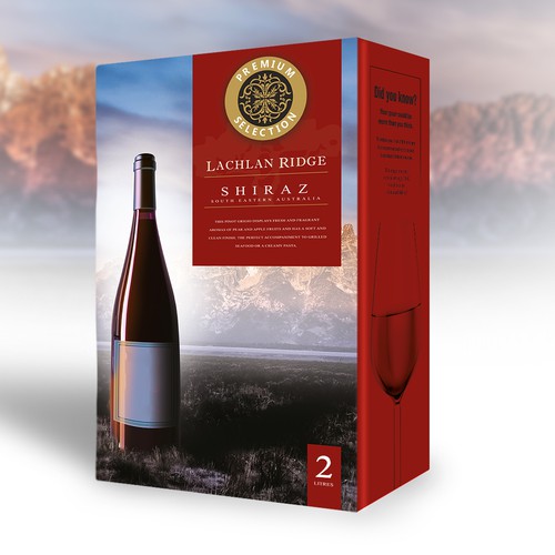 Box Design Concept for Lachlan Ridge Winery