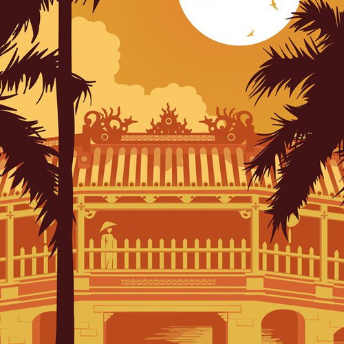 Illustration for a travel guide in Vietnam.