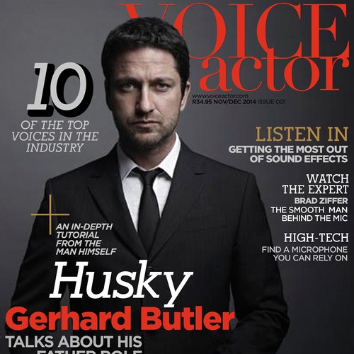 Create a magazine cover for Voice Actor magazine