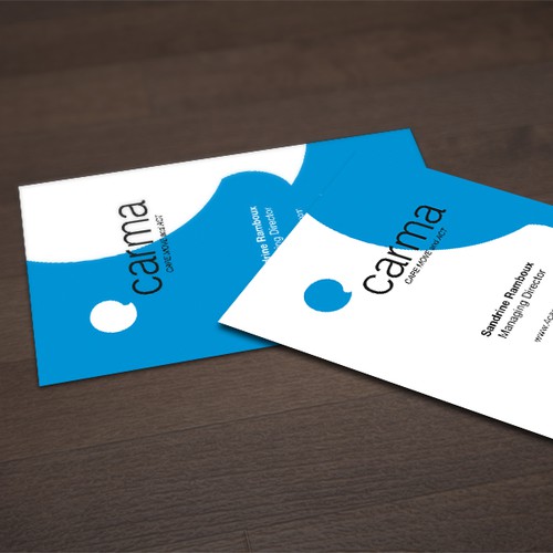 Create the next logo and business card for C@rma