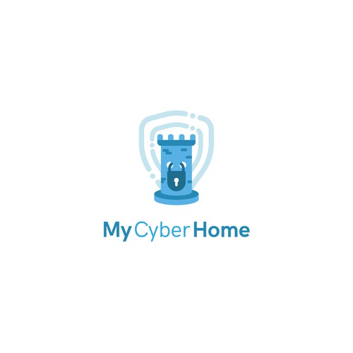 Modern logo for cyber security mobile app