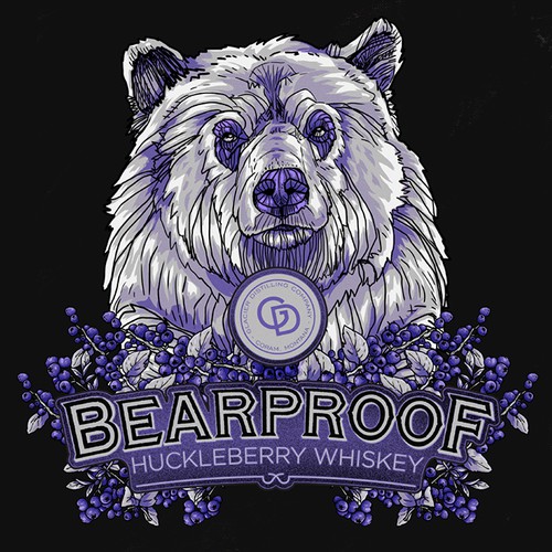 bearproof Huckleberry Whiskey Promo Illustration