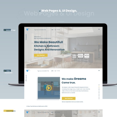Homepage Concept for Interior Design Site