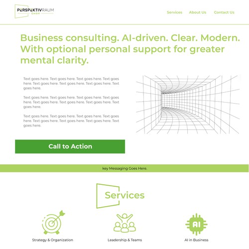 Web page design for business consultants