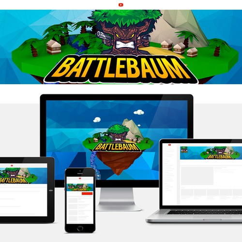 Capa para canal de games no youtube (Battlebaum)