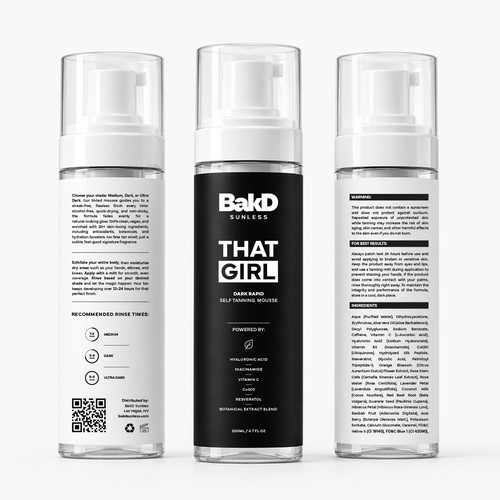 Premium Self-Tanning Mousse Packaging Design