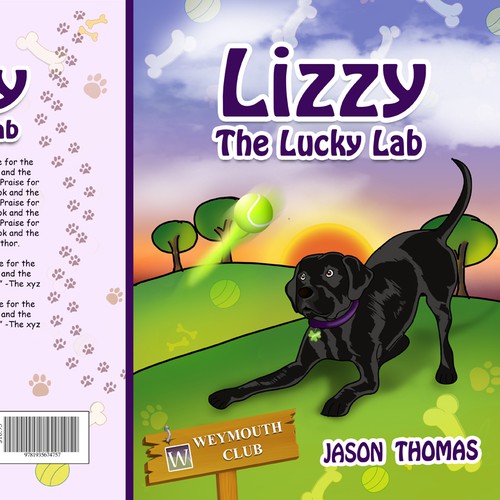 Children's Book Cover-- Lizzy the Lucky Lab
