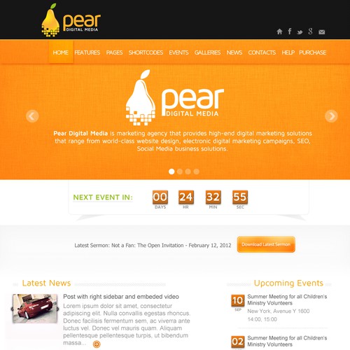 Create the next website design for Pear Digital Media