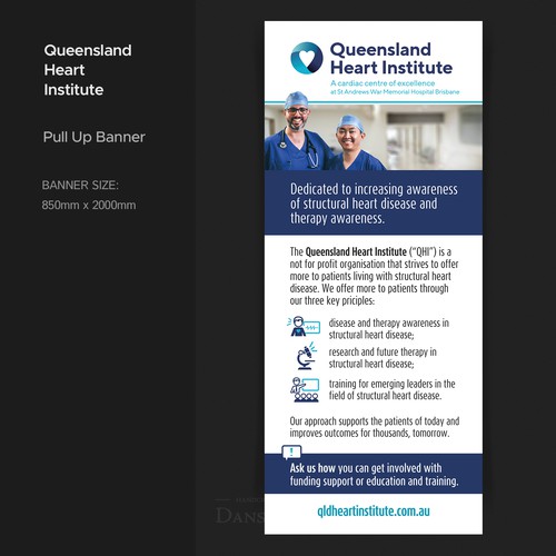 Queensland Heart Institute | Pull Up Banner