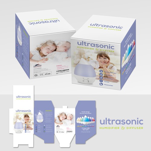 Packaging for Aennon "Ultrasonic Humidifier & Diffuser"