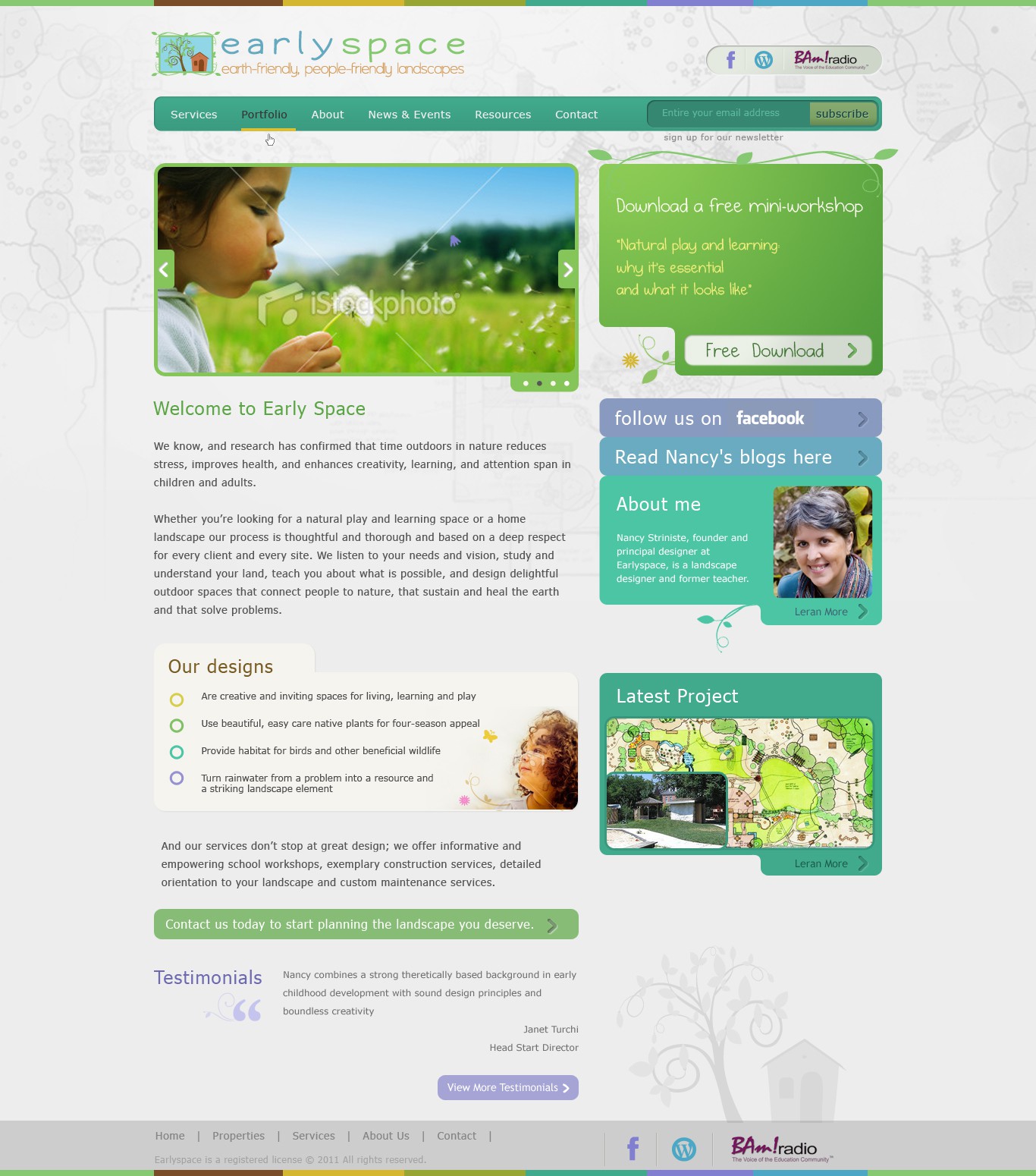website design for earlyspace
