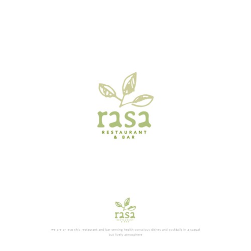 Logo concept for healthy restaurant and bar