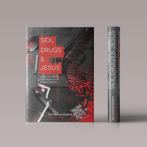 Book cover design for Sex. Drugs & Jesus