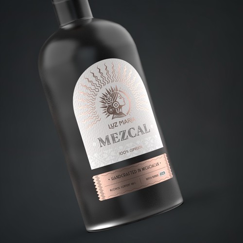 Michoacan style mezcal label