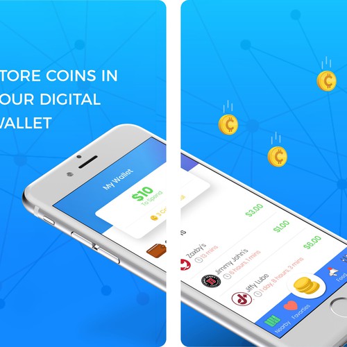 Appstore preview screen for Coinmo