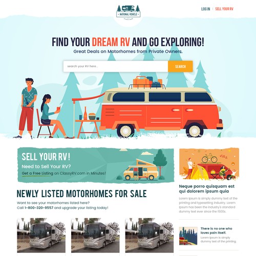 New Website Design for a Unique RV Marketing Company