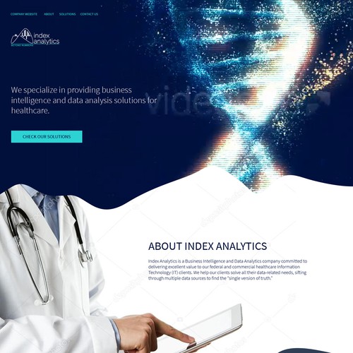 Landing Page for Medical Data Analysis Solutions
