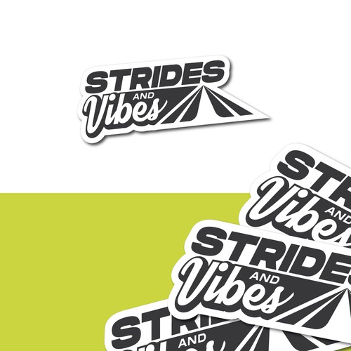 Dope Running Slogan Sticker Design