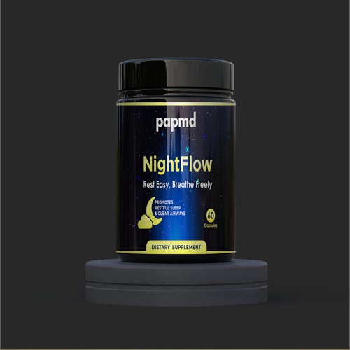 Design the Ultimate Label for PAP MD's NightFlow: A CPAP User's Dream Supplement