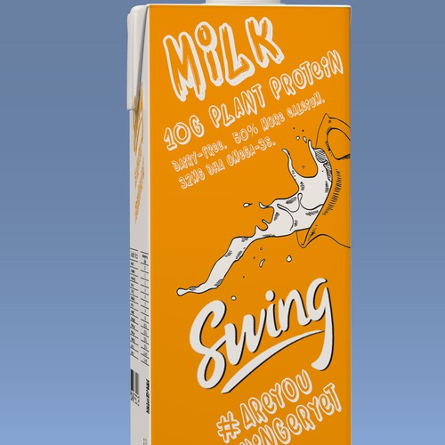 young, new veg-milk package design
