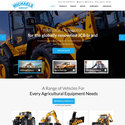 Michaels Group Web Design Homepage