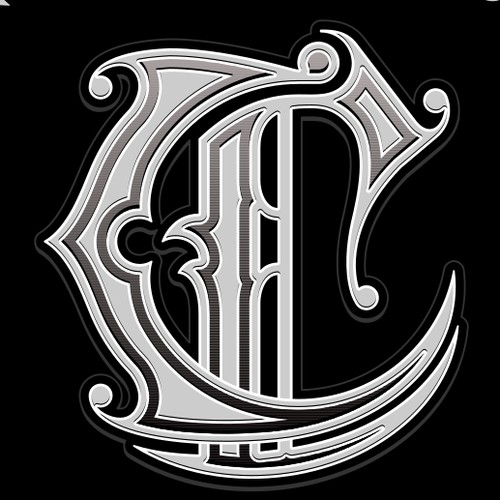 Vintage Victorian Letter C Logo Concept for Crows Customs