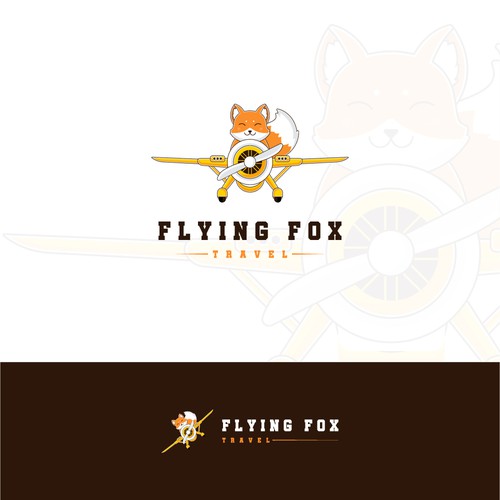 Flying Fox Mascot logo