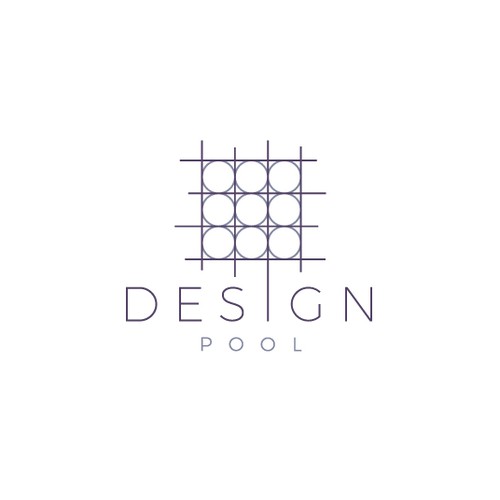 Geometric line art logo for Design Pool