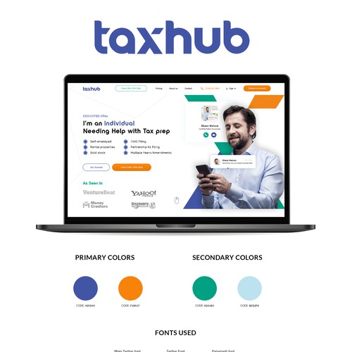 Homepage Redesign for Online CPA Tax Services