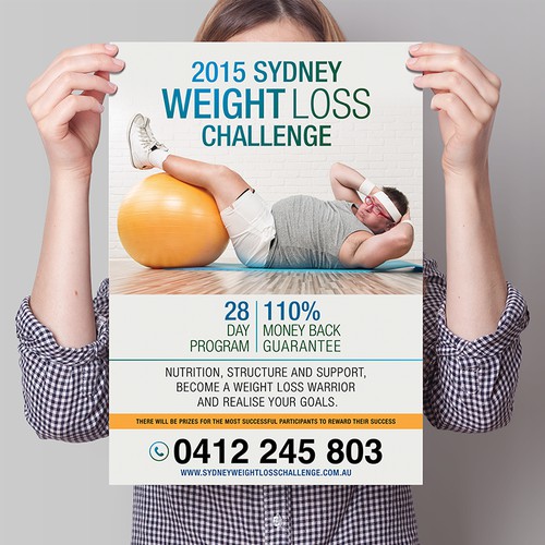 Create an engaging Poster for a weight loss challenge